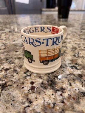 Emma Bridgewater Men at Work Mug Ceramic Made in England Trucks Tractors Cars